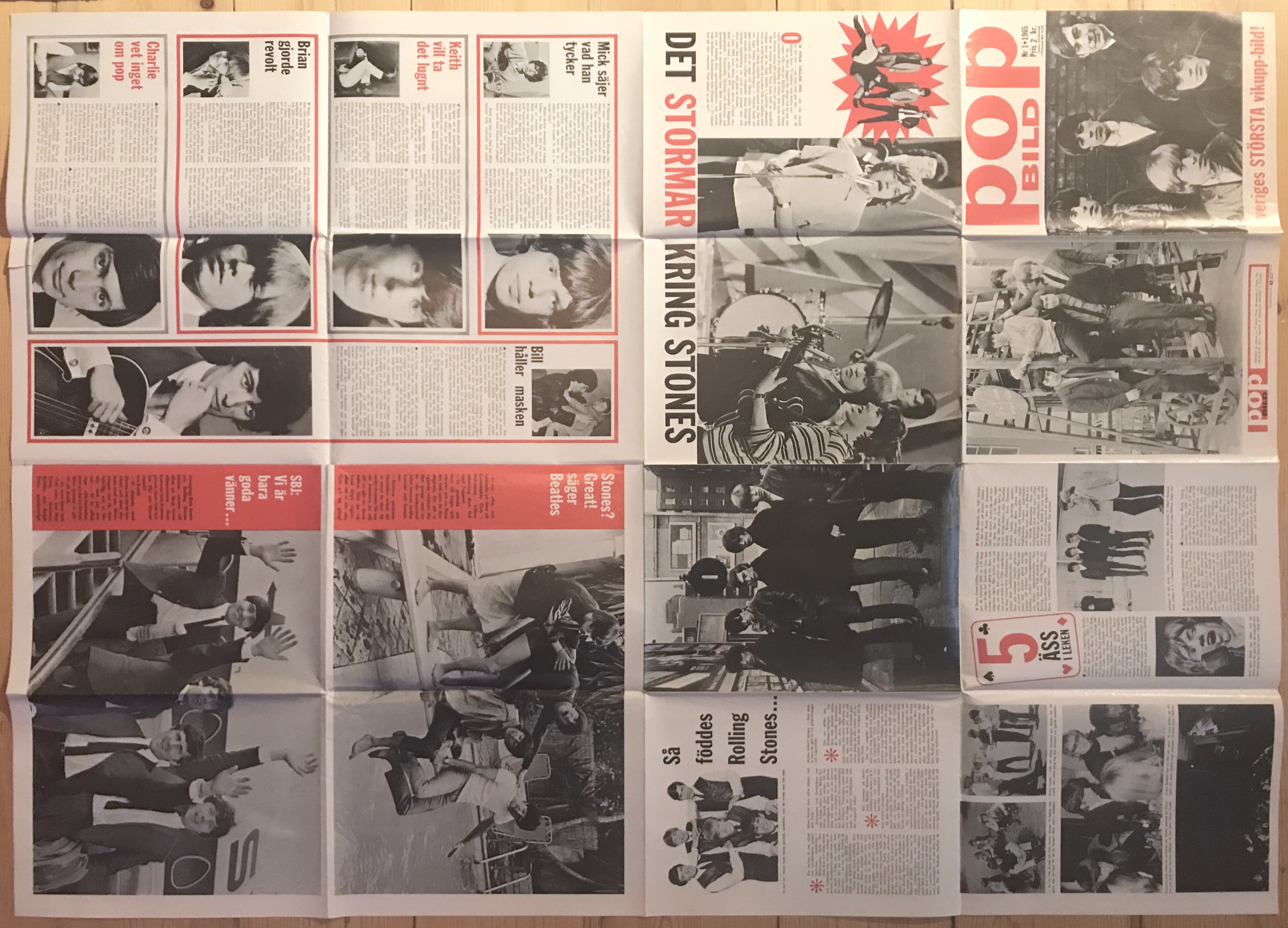 Nostalgipalatset ROLLING STONES POPBILD No 1 1965