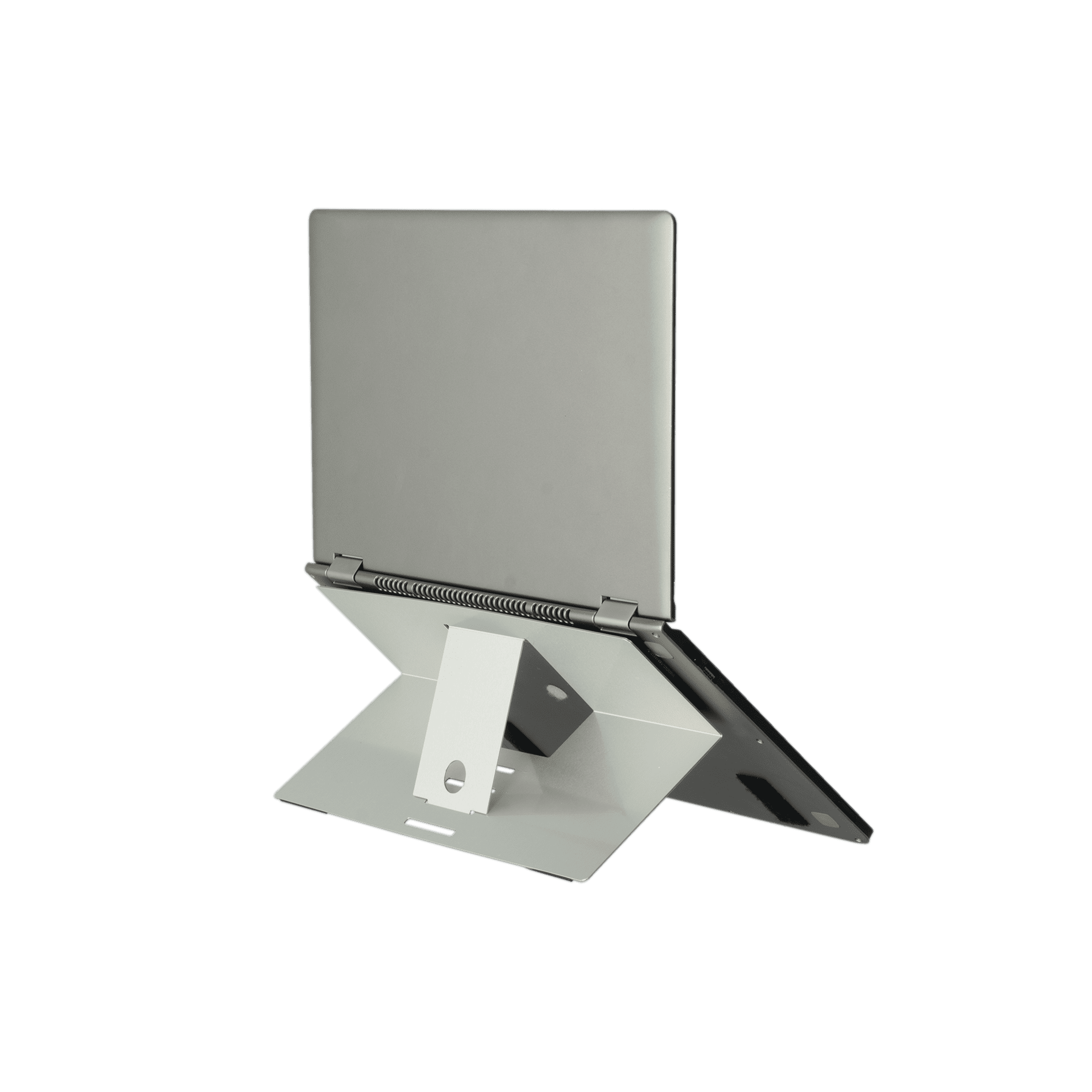 R Go Riser Attachable Ergonomic Laptop Stand Adjustable Silver