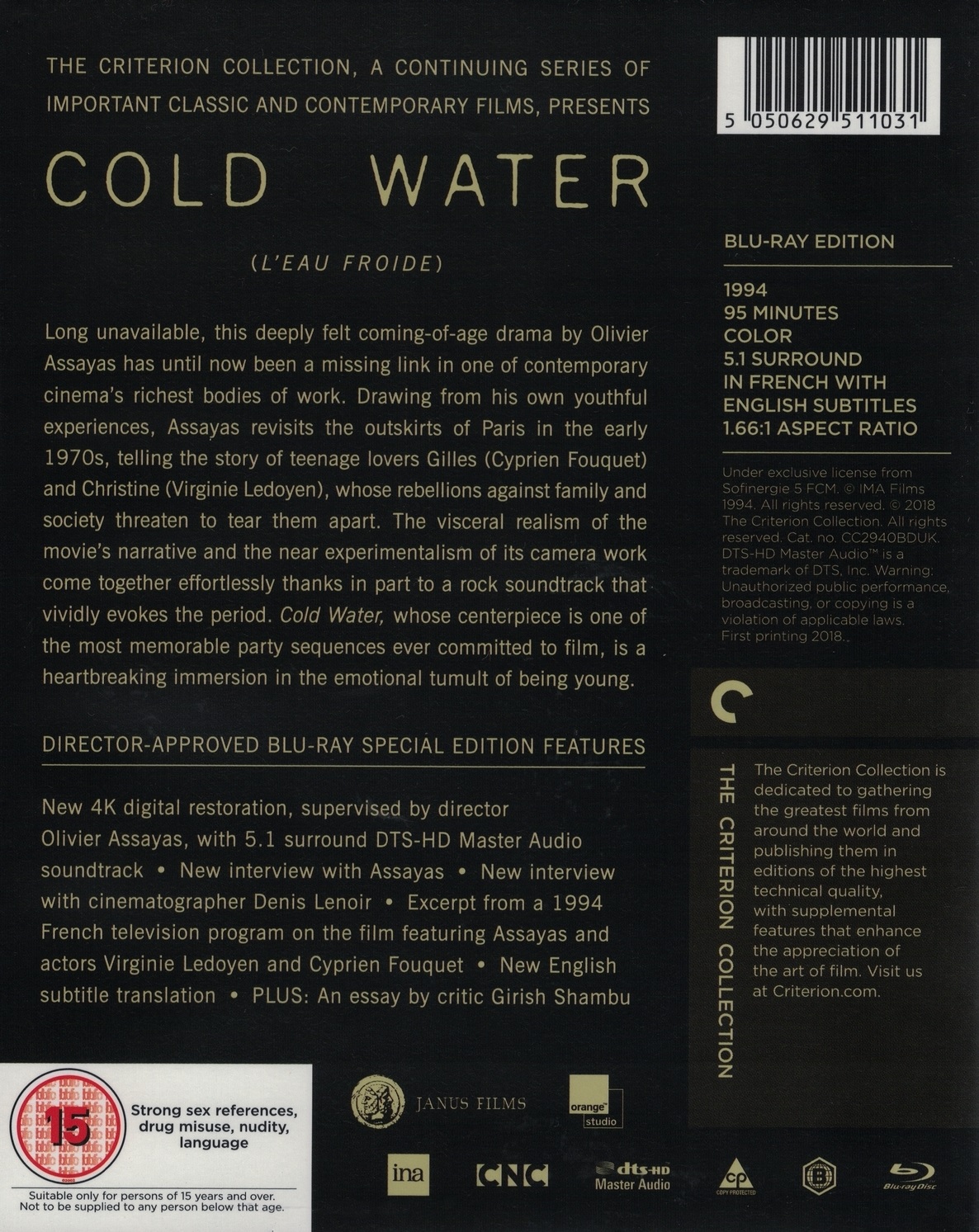 Cold Water Criterion Collection Ej Svensk Text Blu Ray