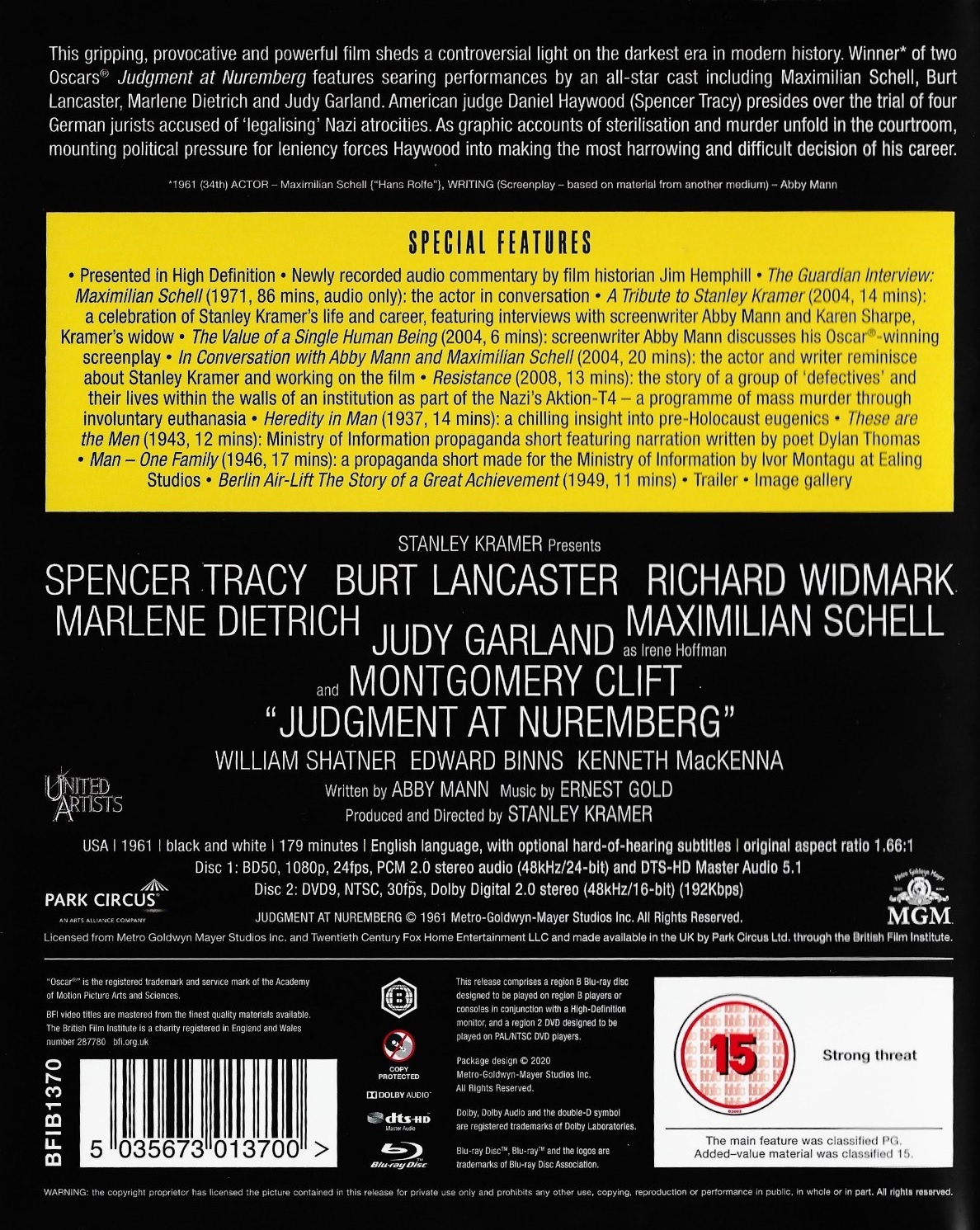 Judgment At Nuremberg Ej Svensk Text Blu Ray DVD Kvarnvideo Se