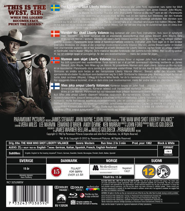 Man Who Shot Liberty Valance Blu Ray Kvarnvideo Se