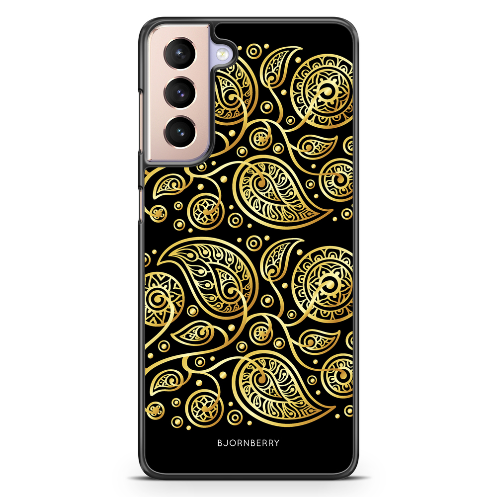 Samsung Galaxy S21 Skal Guld Blommor BJORNBERRY