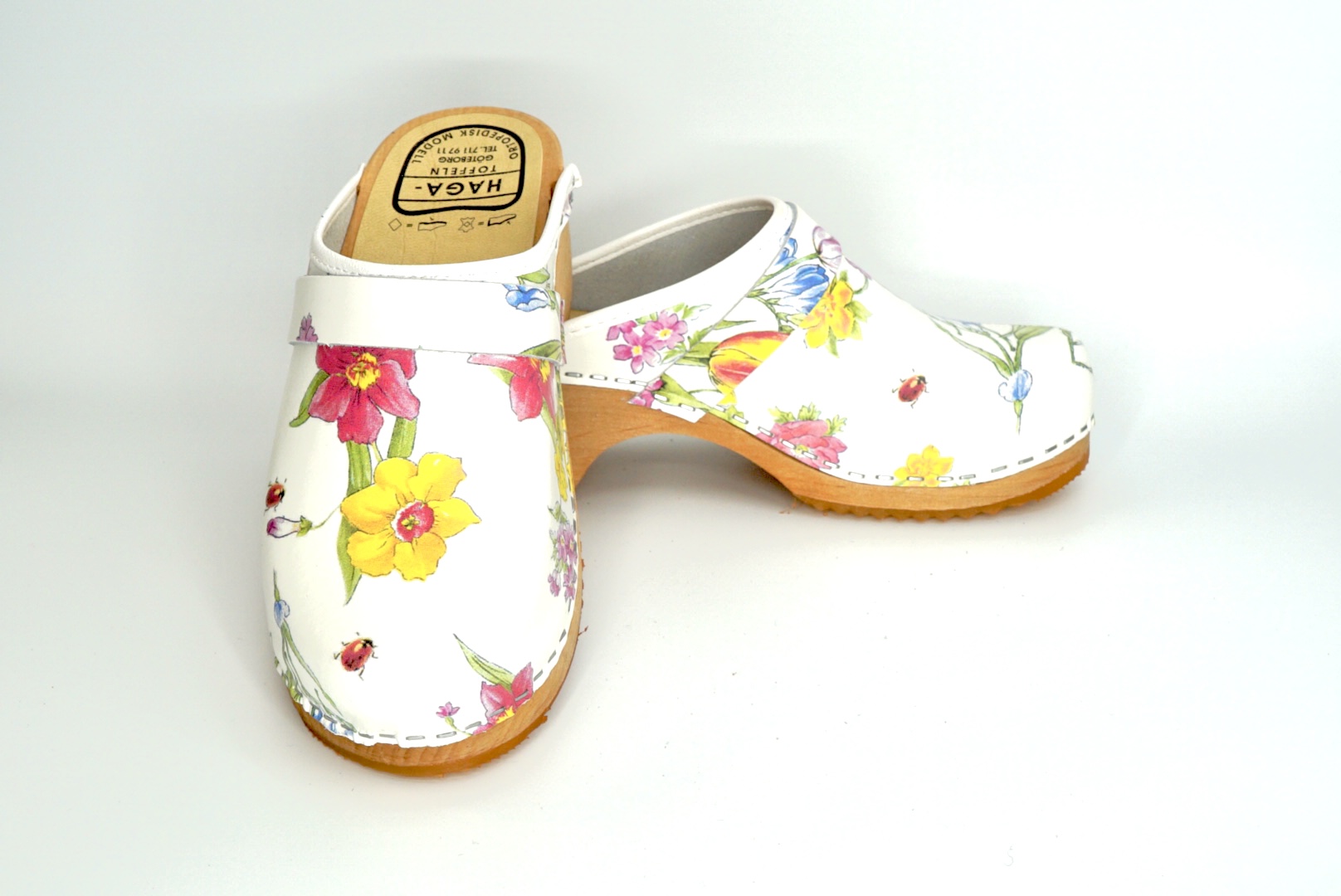 HagaToffeln Clog Classic Flower Haga Trätoffelfabrik AB