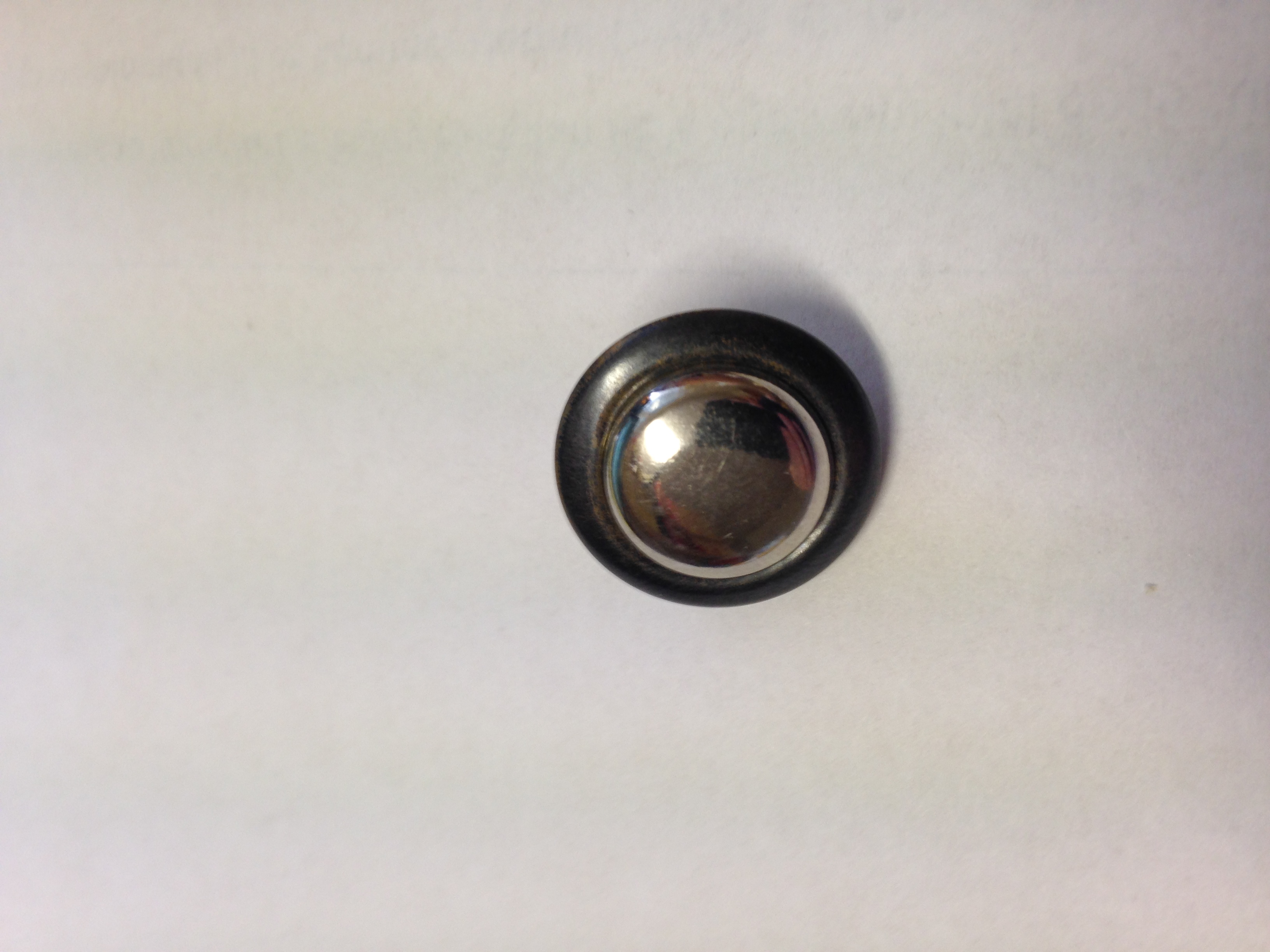 Metallknapp 1738-30 Oxid / Silver 19mm