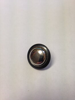 Metallknapp 1738-30 Oxid / Silver 19mm