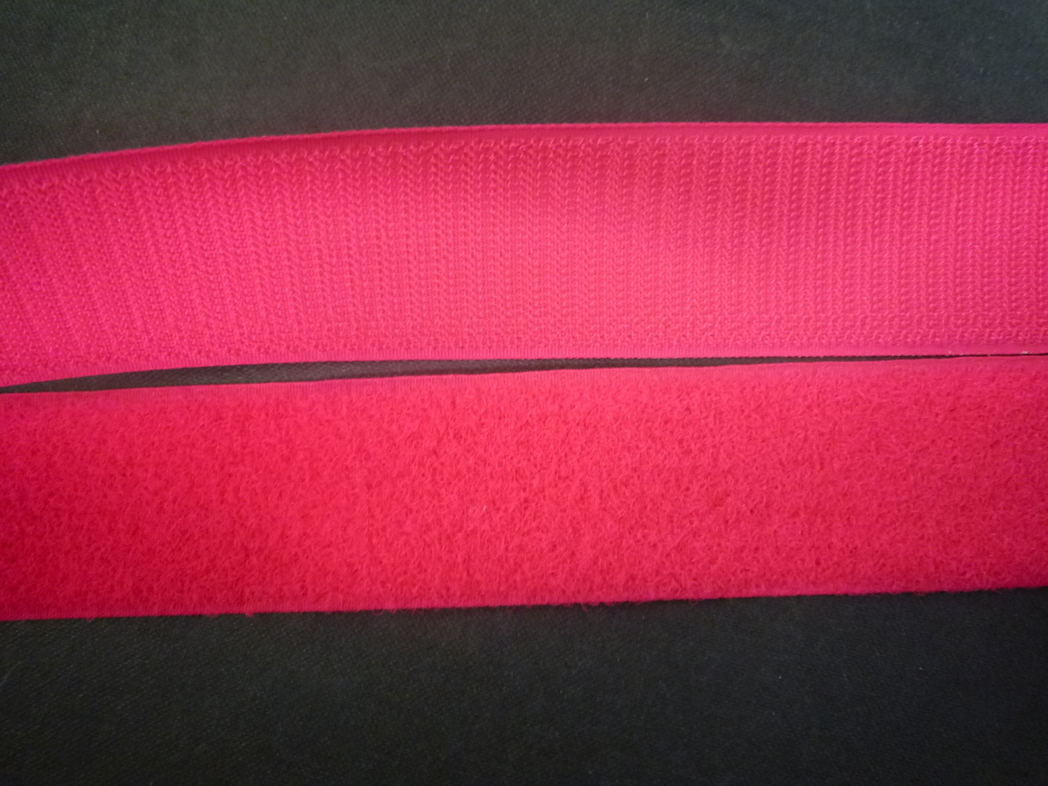 Kardborrband Neonrosa 38mm Velour