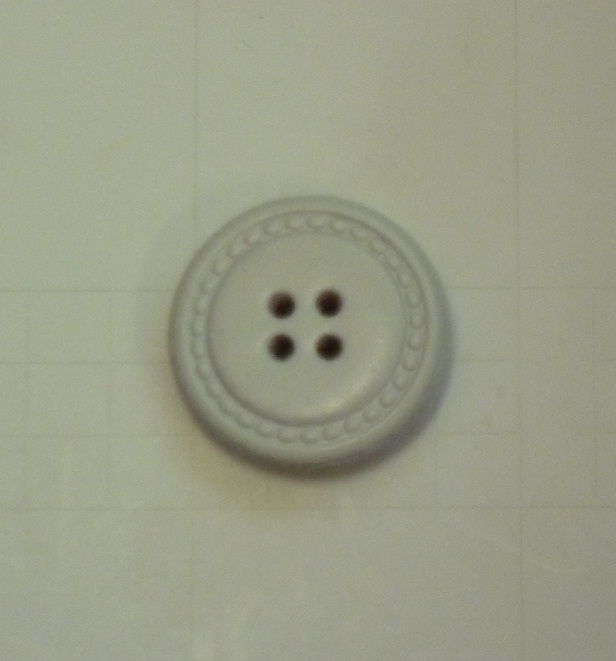 Läderknapp 4-håls 22mm Vit