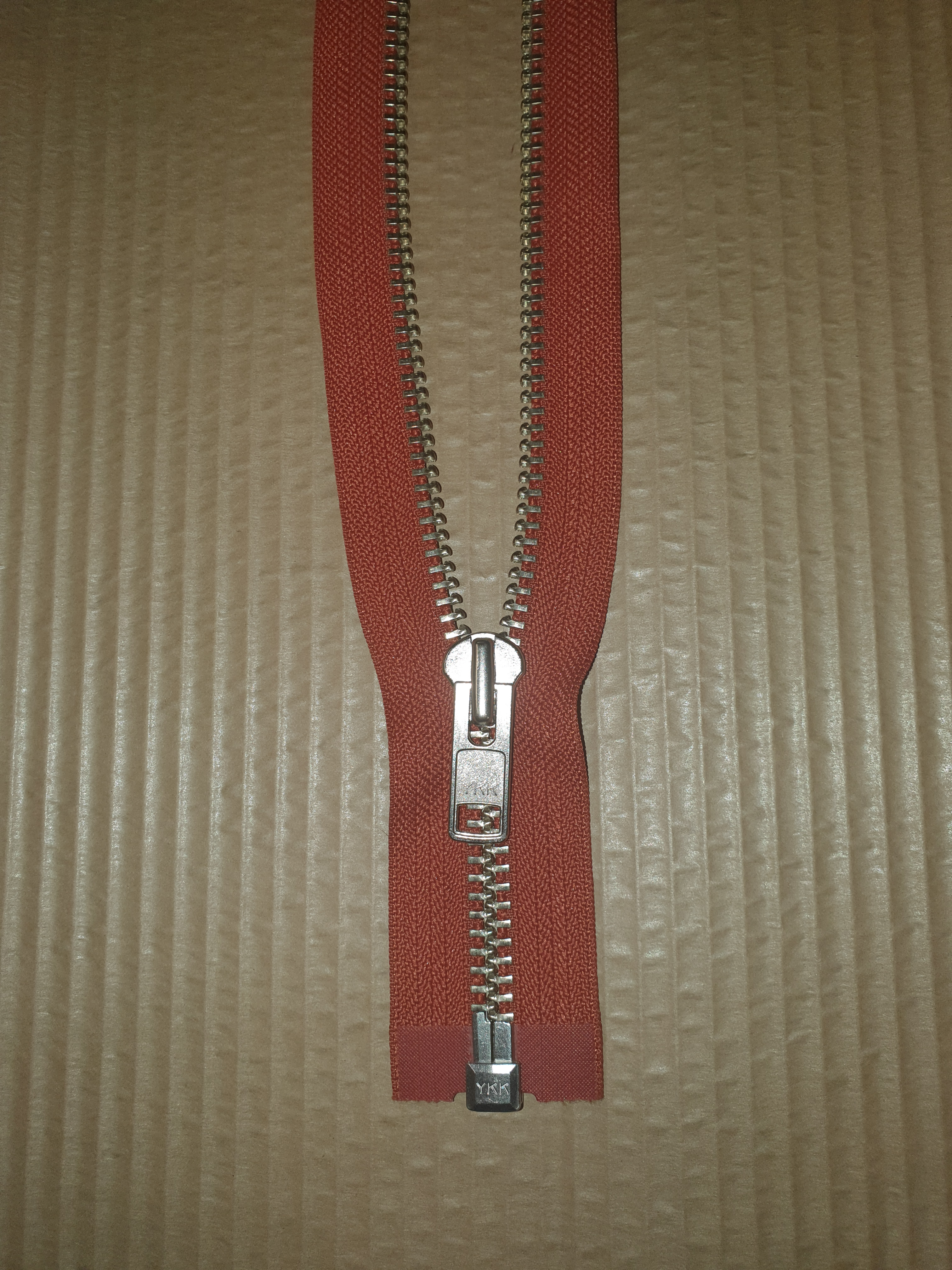 Blixtlås NO-10 50 cm fg Rostbrun