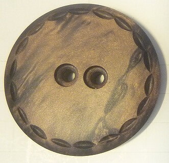 Knapp  2-håls 10 Brun 30mm