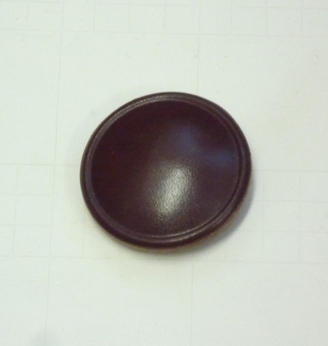 Läderknapp 32mm Brun