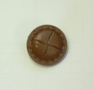 Läderknapp 23mm Ljusbrun