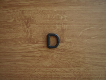 D-ring Svart  40 mm