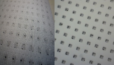 Skumplast med netting Vit