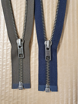 Blixtlås ANO-56 82 cm mellanbrun och marin