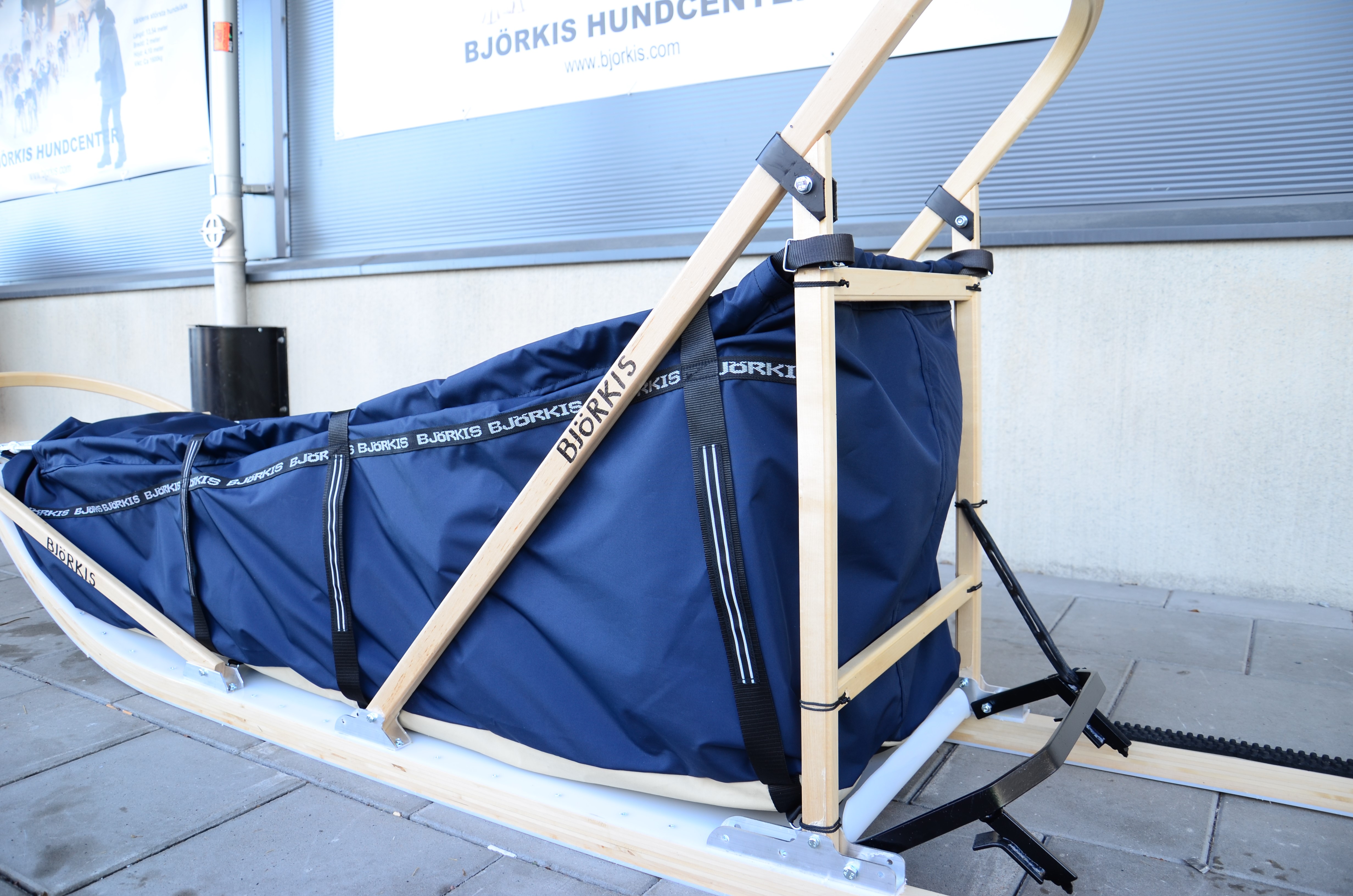 BJÖRKIS Tobogan 170cm eller 190cm lastplan, hopfällbar med kapell.  - 3