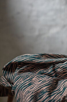 Bark Jacquard Ekologisk Bottle Green/Rose