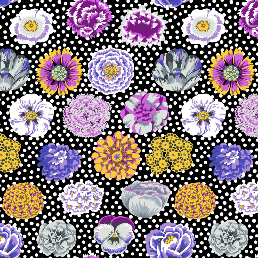 Kaffe Fassett Big Blooms Black