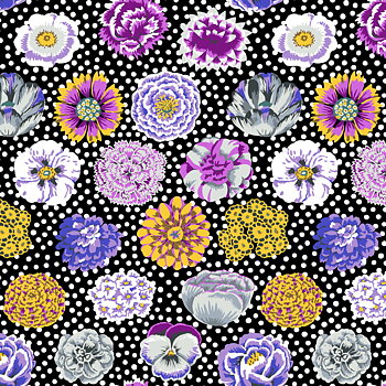 Kaffe Fassett Big Blooms Black