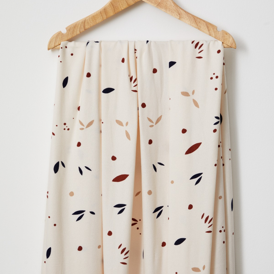 Vera Crepe Petals   EcoVero Viscose  Creamy White