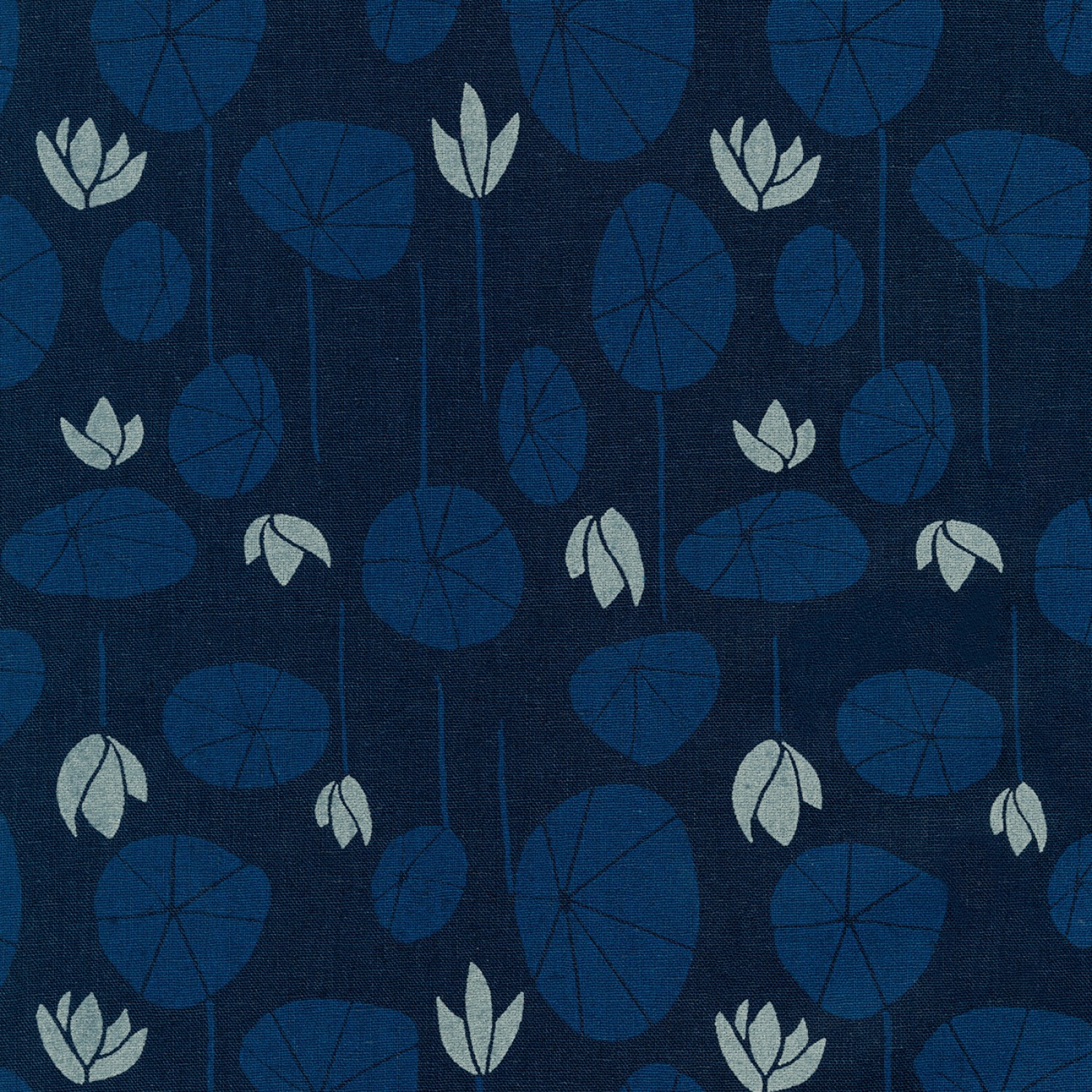  Midnight Lilypad Bomull/Linne