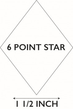 6 Pointed Star 1½"