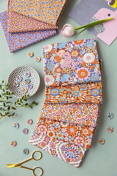Tilda  Fat Quarter Wallflower Caramel/Thristle