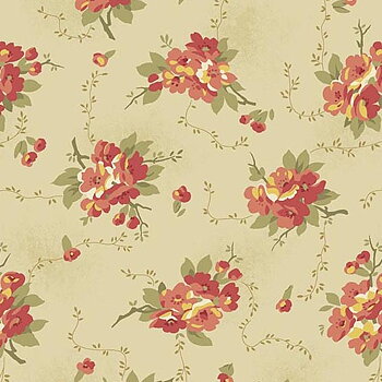 Bed Of Roses   Dahlia Cream       Fat Quarter