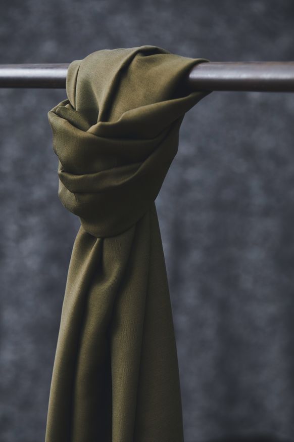 Smooth Drape Twill Kahki Tencel - 2