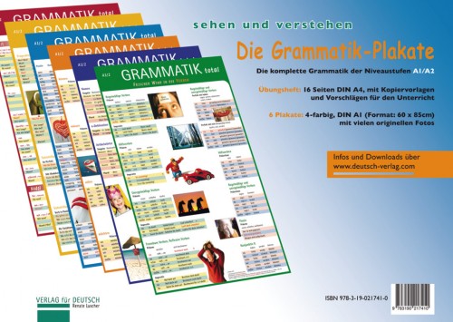 Grammatik-Plakate A1/A2 Übungsheft und 6 Plakate