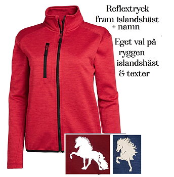 Tun skön jacka Röd mellerad storlek 34 -44 För tryck eget val bak