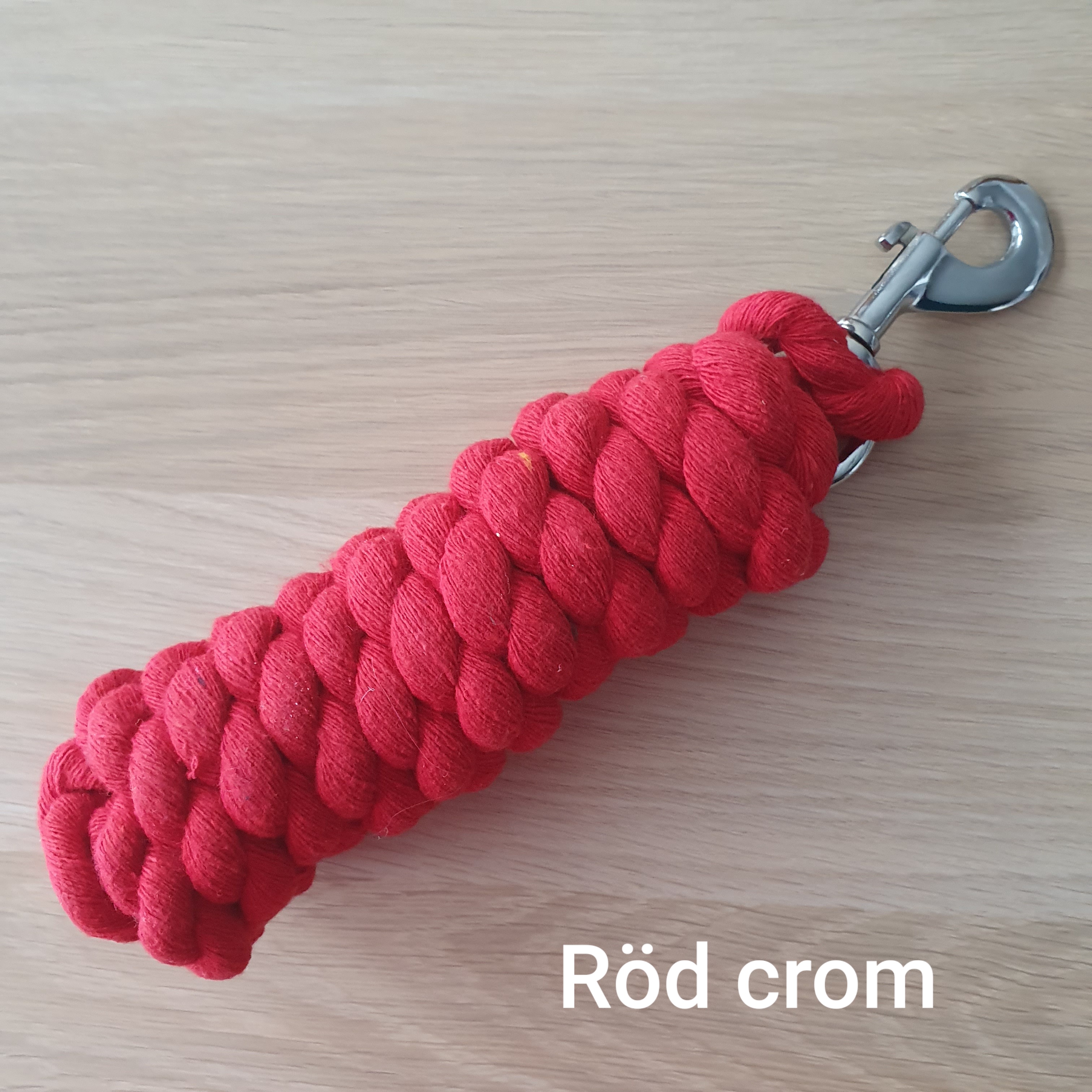 K4 Grimskaft Röd 2 meter bomull  crom hake . - 3
