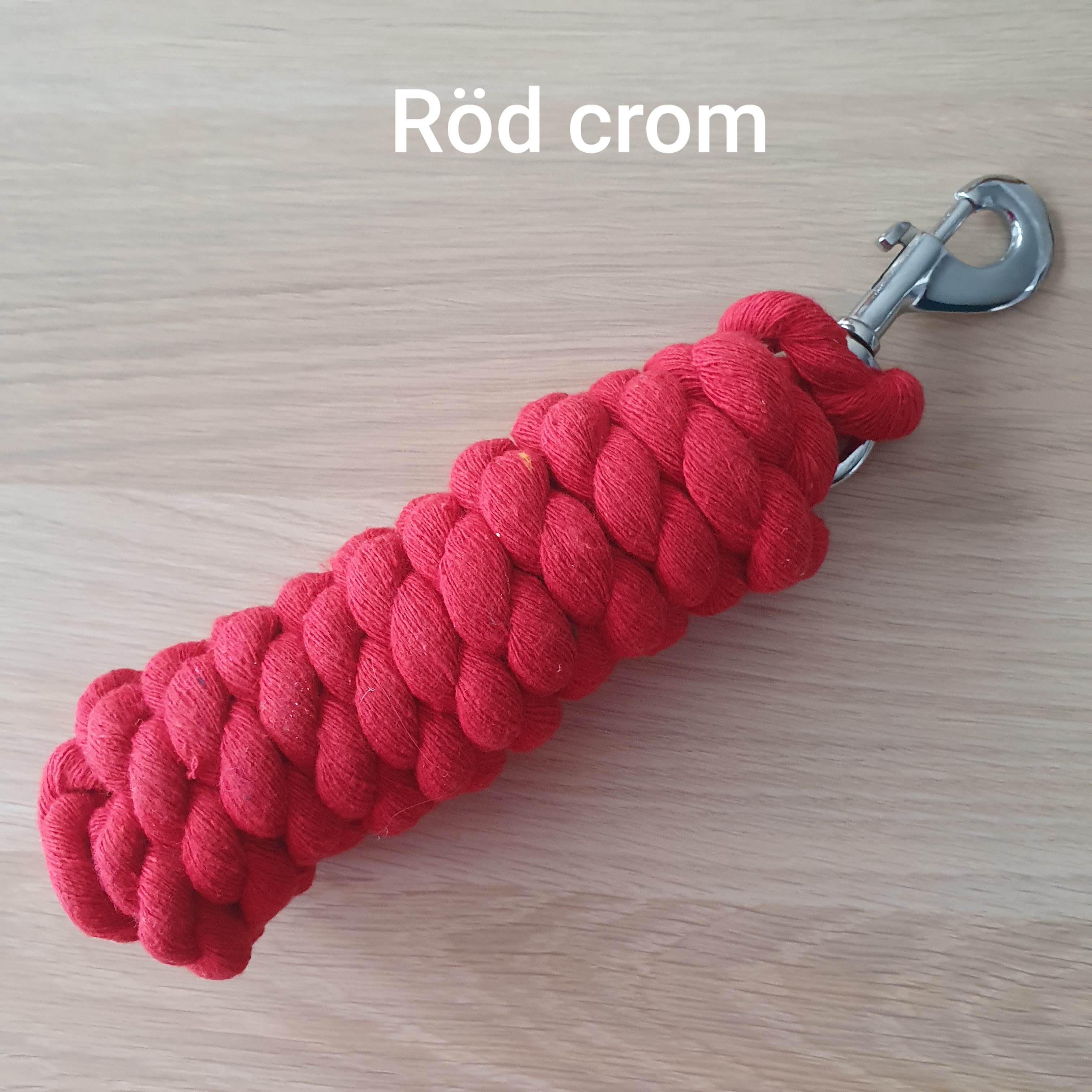 K4 Grimskaft Röd 2 meter bomull  crom hake .