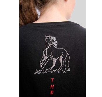 Top Reiter ny snyga T-shirt  VON i svart med brodyr.