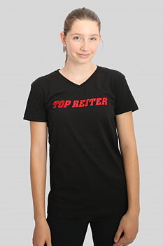 Top Reiter ny snyga T-shirt  VON i svart med brodyr.
