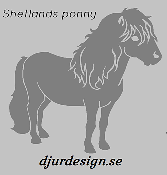 Nr 9 Shetlands ponny Klisterdekal