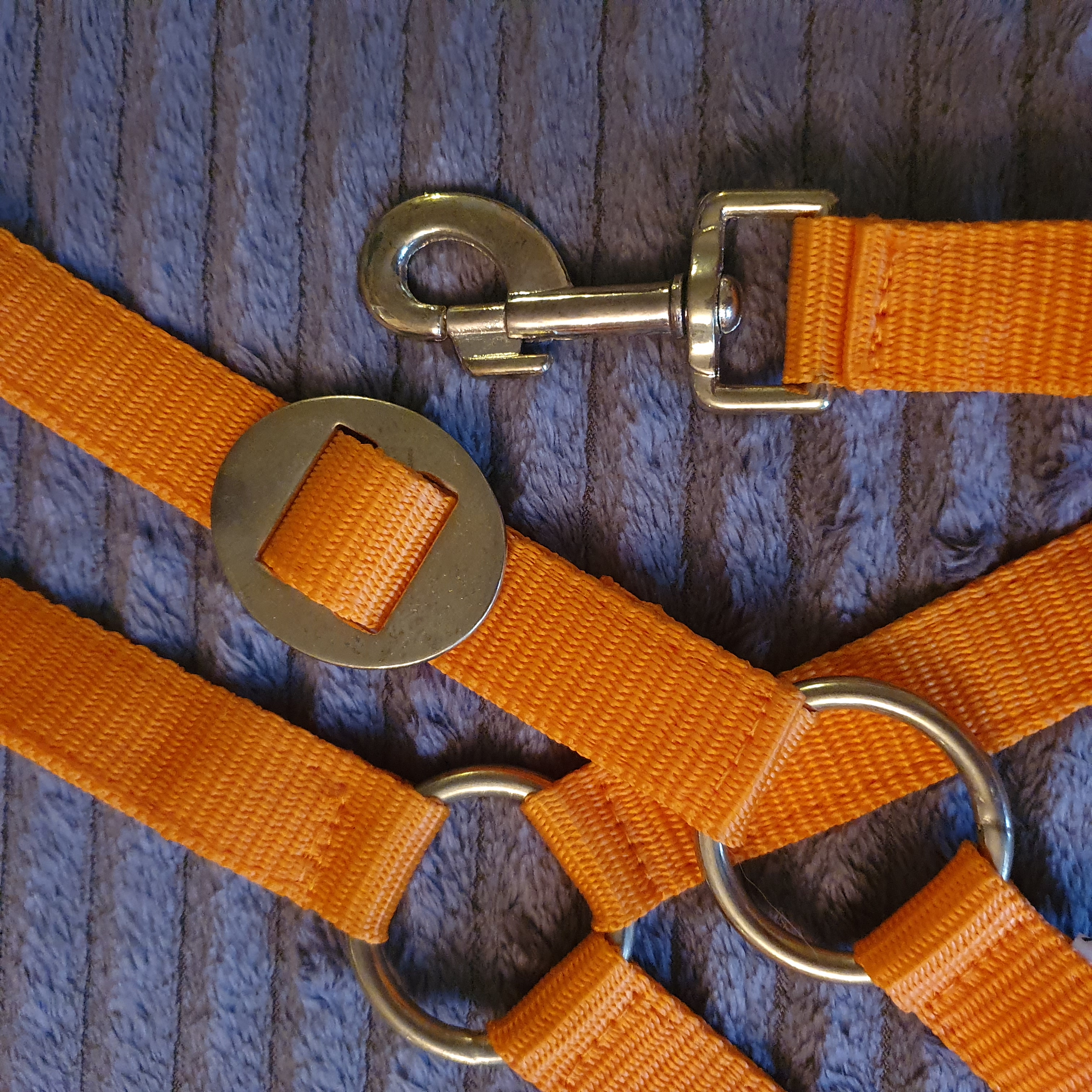 COB  Orange mässing grimma med namn brodyr A-B 47 C-D 32 cm - 7