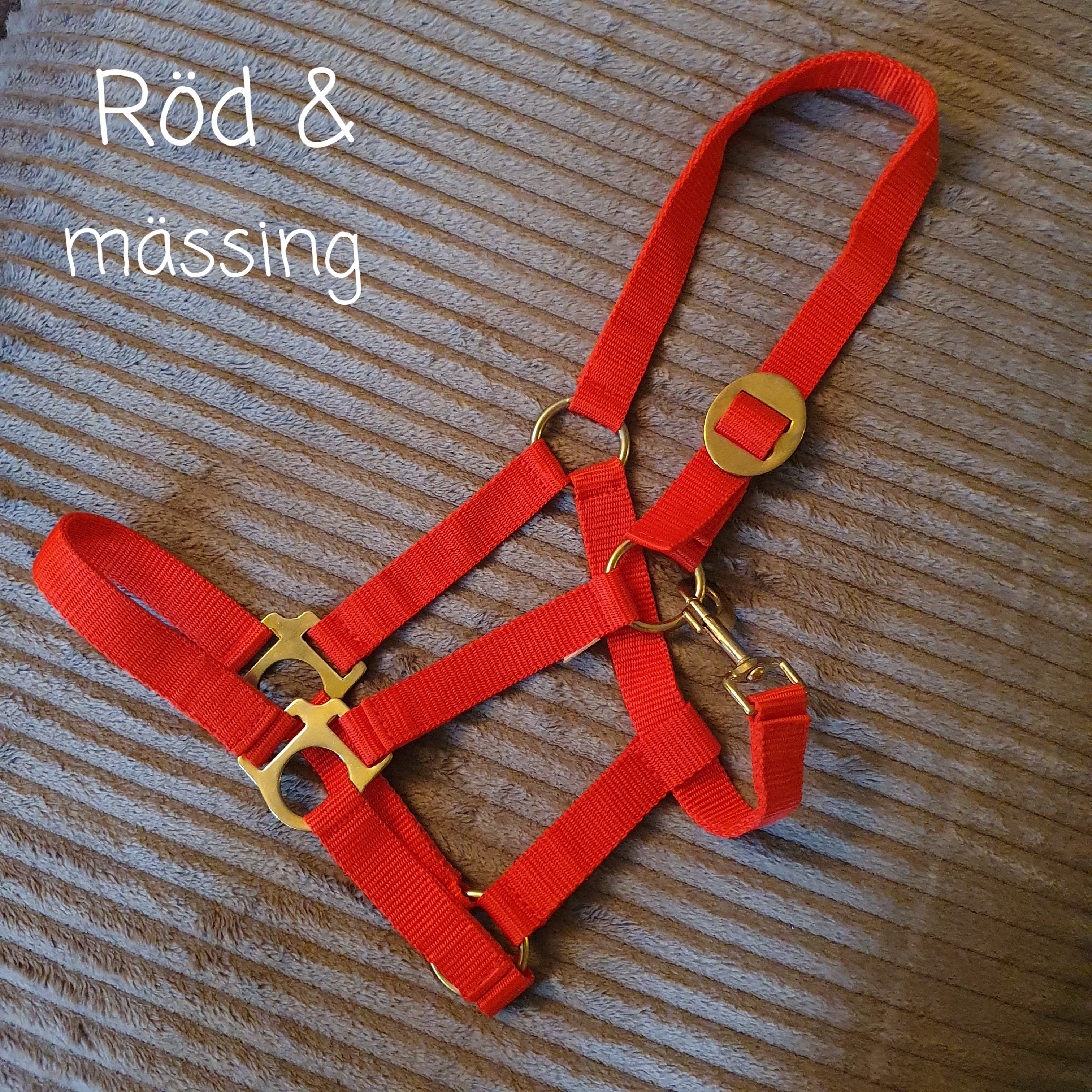 COB  Röd mässing grimma med namn brodyr A-B 47 C-D 32  cm