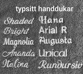 Handduk Brun med islandshästar  50 x 70 cm, tillval Namnbrodyr