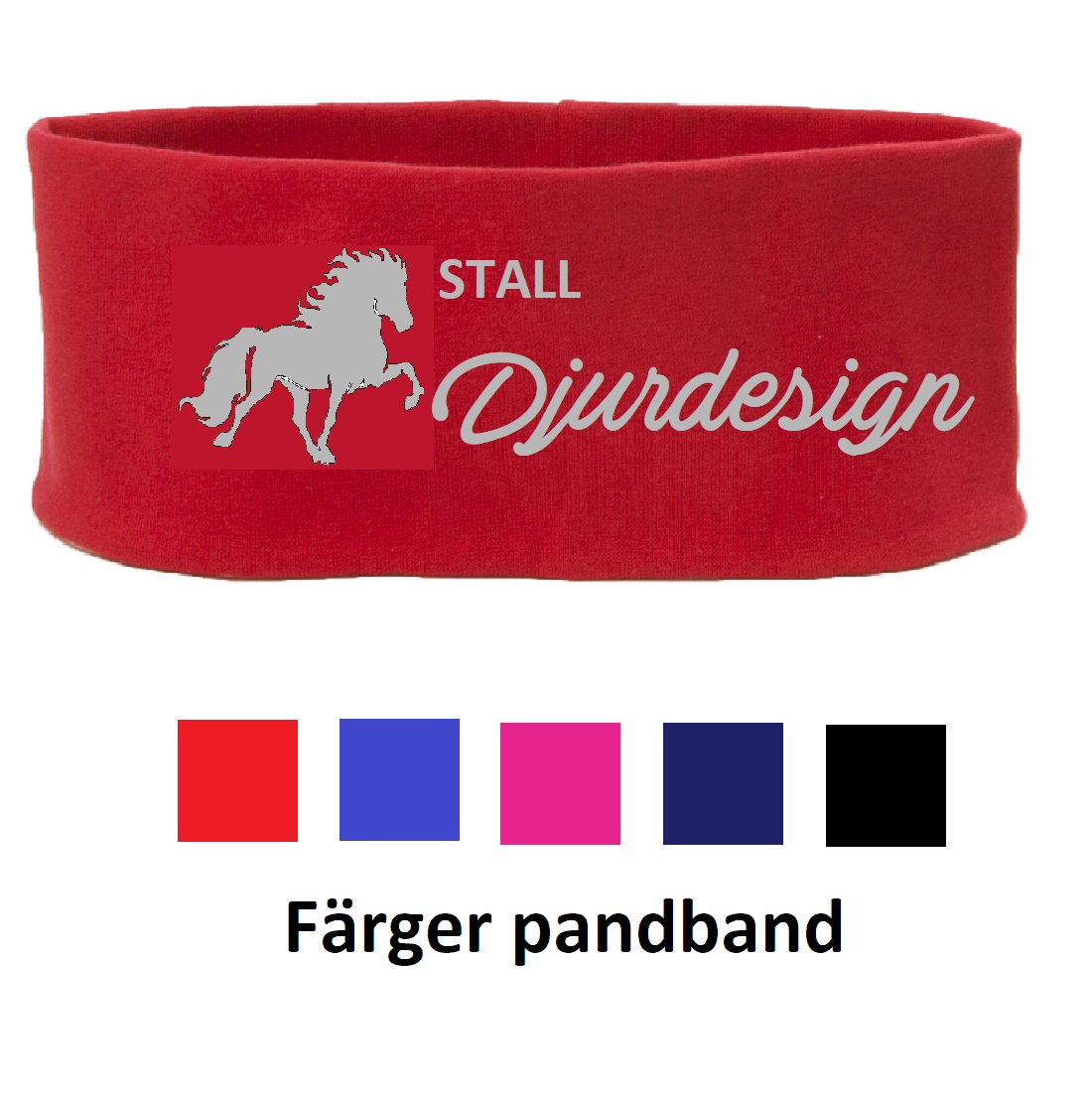  Stall Pannband 6 olika färger, Eget stall namn, islandshäst tryck i reflex - 4