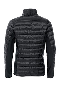 Smart herr jacka  i Svart bubbel & softshell med islandshästar brodyr fram. Bak vljer du själv din brodyr text eller motiv