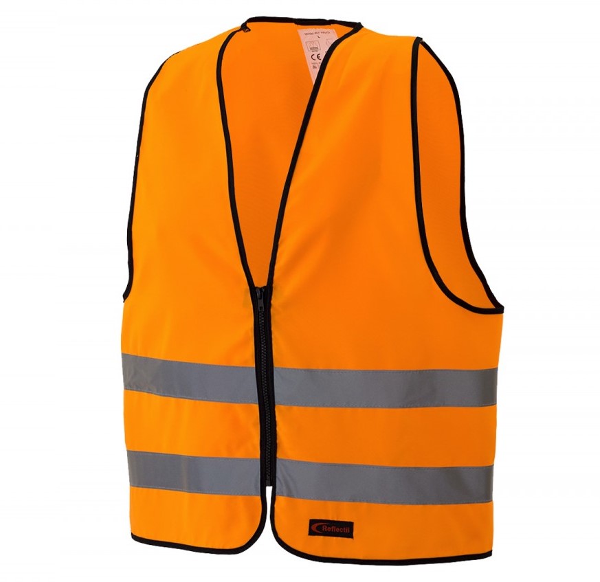 Nr 35 Reflexväst  Orange med text i svart - 3