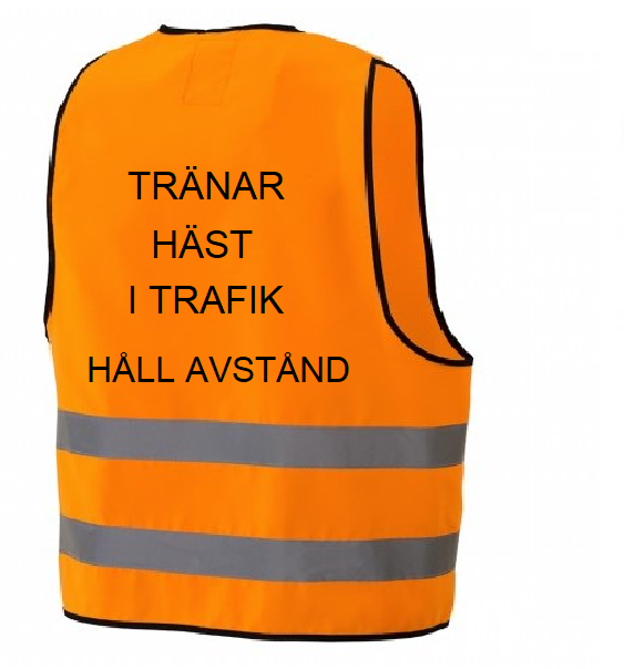 Nr 35 Reflexväst  Orange med text i svart