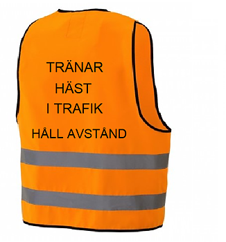 Nr 35 Reflexväst  Orange med text i svart