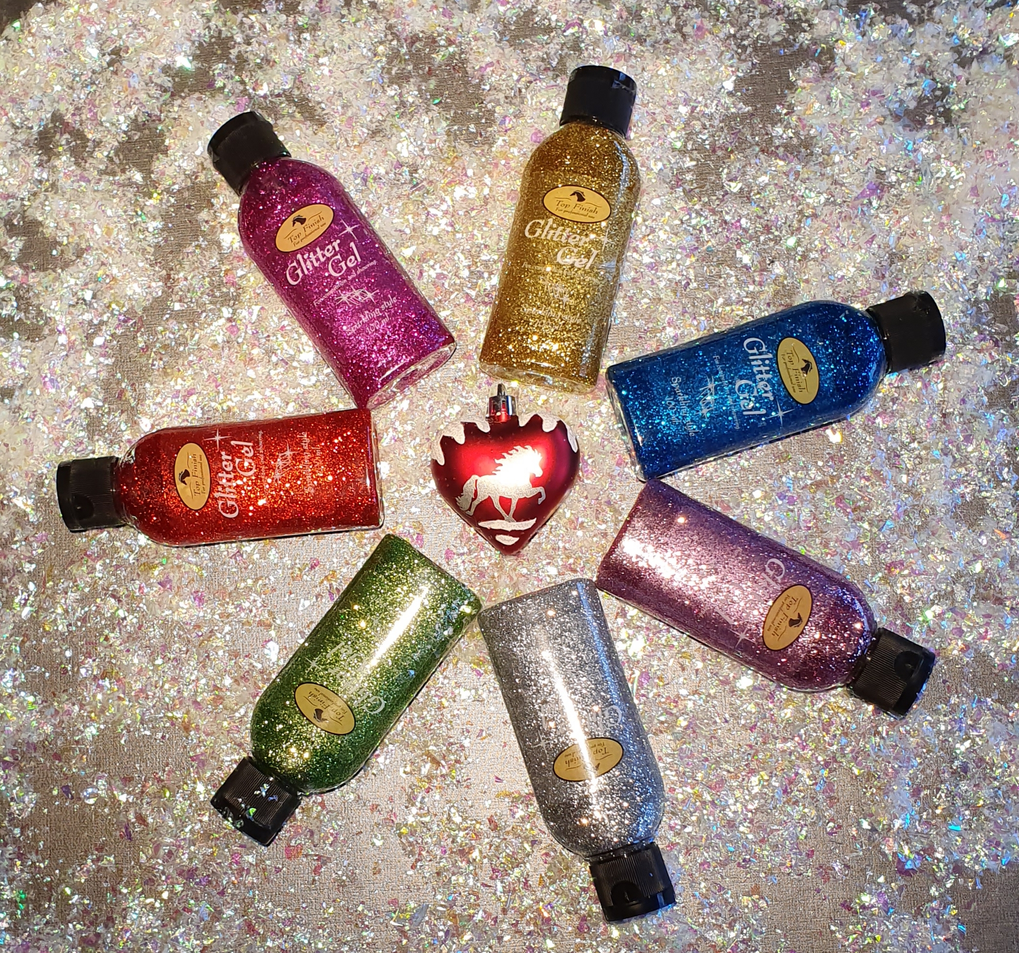 Glitter gel 100 ml till häst eller ditt hår många färger
