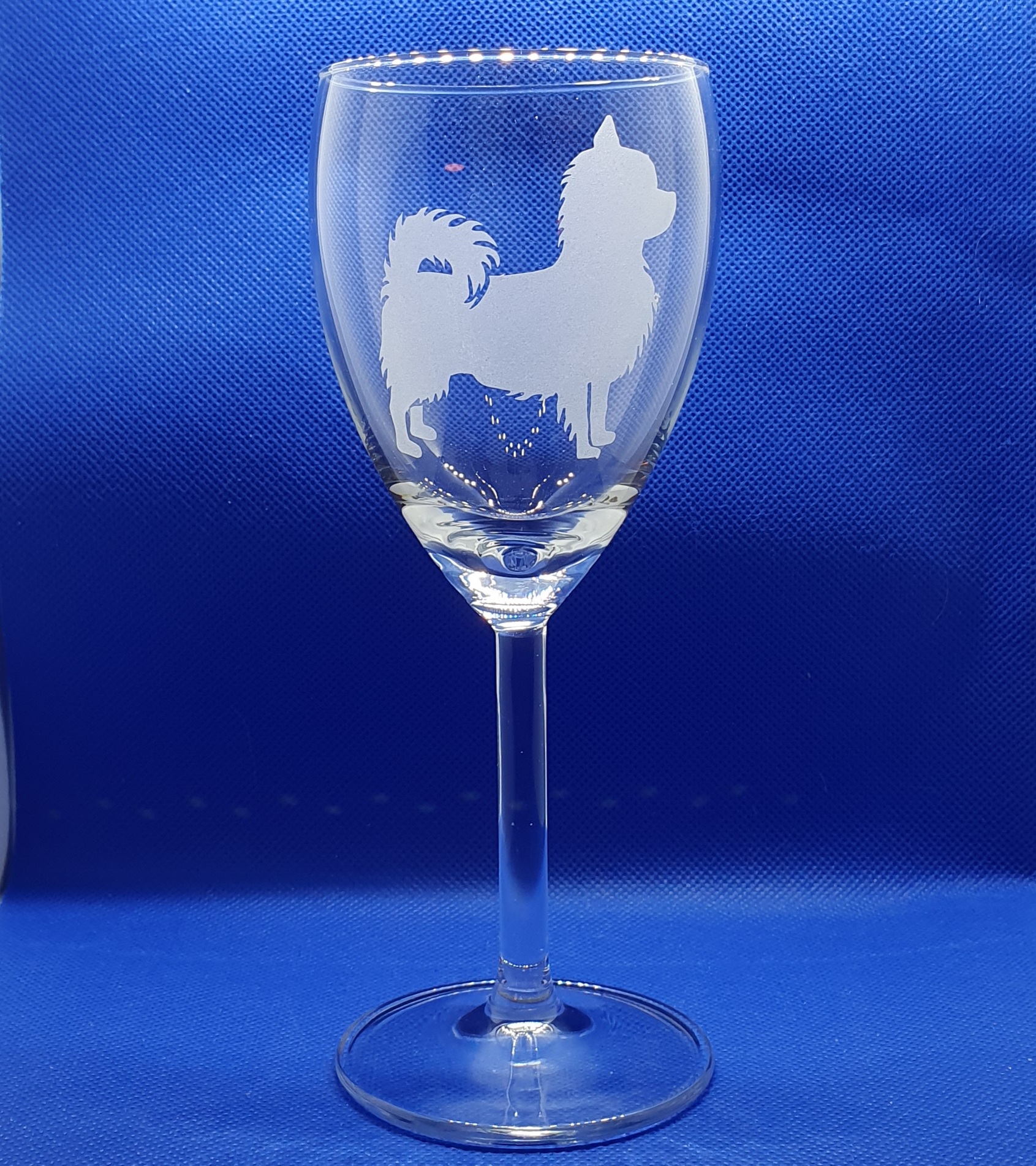 Nr 4 Graverad Chihuahua vitvins glas  25 cl - 3