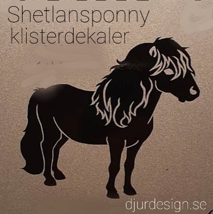 Nr 11 Shetlands ponny Klisterdekal