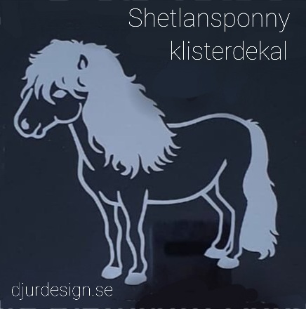 Nr 12  Shetlands ponny Klisterdekal