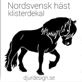 Nordsvensk häst i flera färg kombination klisterdekaler många storlekar Mer info kommer inom kort 