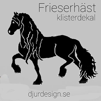 Frieserhäst i flera färg kombination klisterdekaler många storlekar Mer info kommer inom kort 