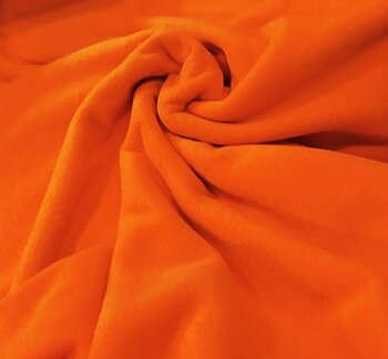 Fleece tyg ORANGE  färg